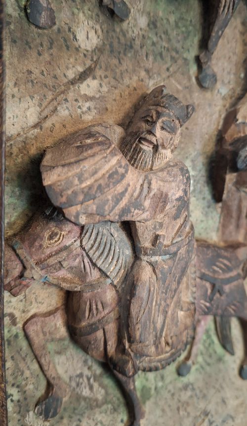 CHINESE CARVED WOODEN PANELS PLAQUES X6 CIRCA 1850 - ADDITIONAL PHOTO 28