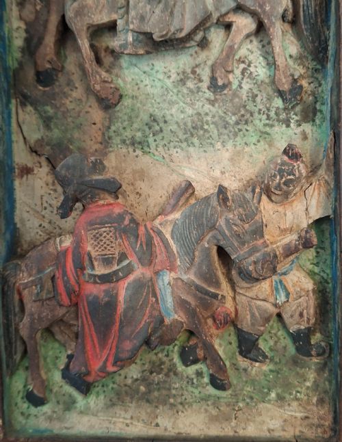 CHINESE CARVED WOODEN PANELS PLAQUES X6 CIRCA 1850 - ADDITIONAL PHOTO 29