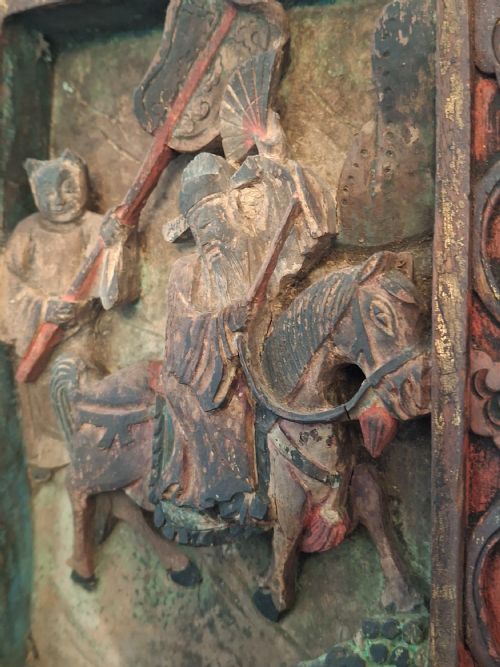 CHINESE CARVED WOODEN PANELS PLAQUES X6 CIRCA 1850 - ADDITIONAL PHOTO 30