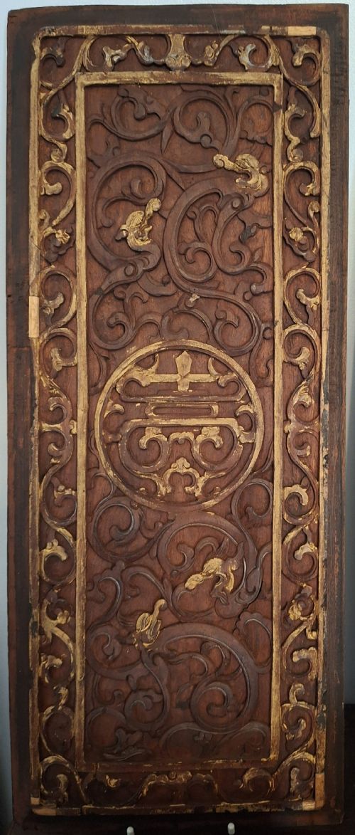 CHINESE CARVED WOODEN PANELS PLAQUES X6 CIRCA 1850 - ADDITIONAL PHOTO 2
