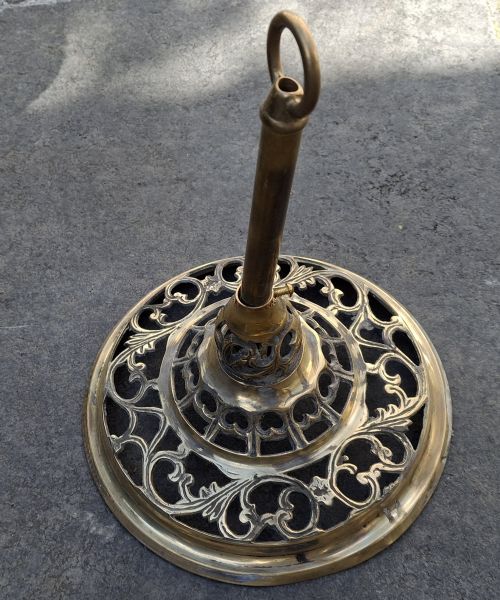 HUGE GOTHIC BRASS CHANDELIER JOSEPH WILMOTTE LIEGE CIRCA 1880 - ADDITIONAL PHOTO 1