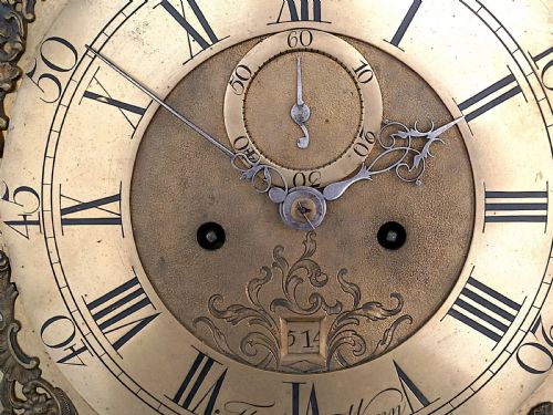 RARE BRISTOL HIGH WATER LUNAR MOONPHASE 8 DAY LONGCASE CLOCK DIAL AND MOVEMENT CIRCA 1770 - ADDITIONAL PHOTO 2