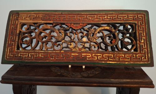 CHINESE CARVED WOODEN PANELS PLAQUES 12 NO CIRCA 1880 - ADDITIONAL PHOTO 5