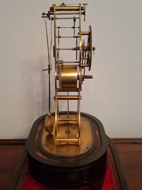 MINIATURE FRENCH SKELETON CLOCK CIRCA 1870 - ADDITIONAL PHOTO 6