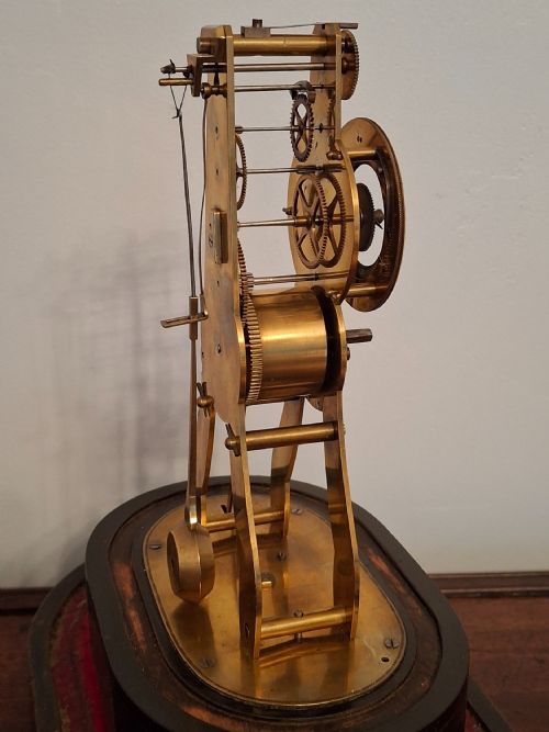 MINIATURE FRENCH SKELETON CLOCK CIRCA 1870 - ADDITIONAL PHOTO 7