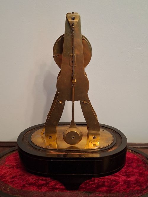 MINIATURE FRENCH SKELETON CLOCK CIRCA 1870 - ADDITIONAL PHOTO 8