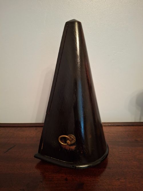 EXTREMELY RARE EBONISED METRONOME COQUILLE SHELL CIRCA 1910 - ADDITIONAL PHOTO 2