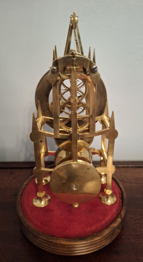 MINIATURE ENGLISH VICTORIAN GOTHIC SKELETON CLOCK CIRCA 1880 - ADDITIONAL PHOTO 7