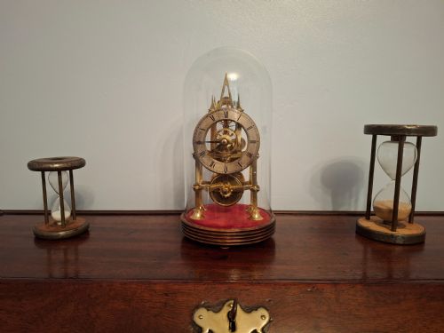 MINIATURE ENGLISH VICTORIAN GOTHIC SKELETON CLOCK CIRCA 1880 - ADDITIONAL PHOTO 14