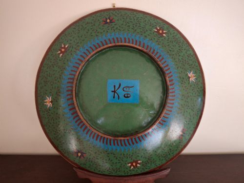 LARGE JAPANESE CLOISONNE CHARGER WITH BUDDAHS CIRCA 1890 - ADDITIONAL PHOTO 10
