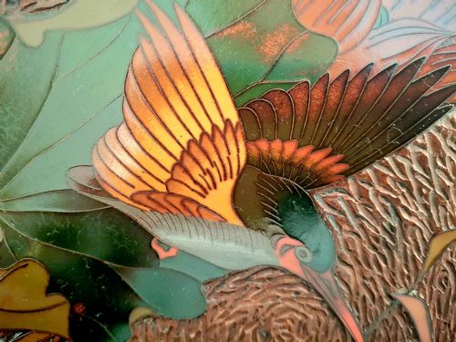 FINE PAIR JAPANESE TOTAI SHIPPO PORCELAIN PLATES IN CLOISONNE TREE BARK CIRCA 1890 - ADDITIONAL PHOTO 8