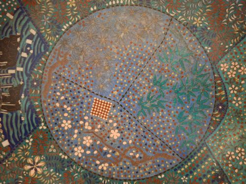 LARGE RARE JAPANESE CLOISONNE ENAMEL PLATE SPECTACULAR DECORATION CIRCA 1870 - ADDITIONAL PHOTO 2