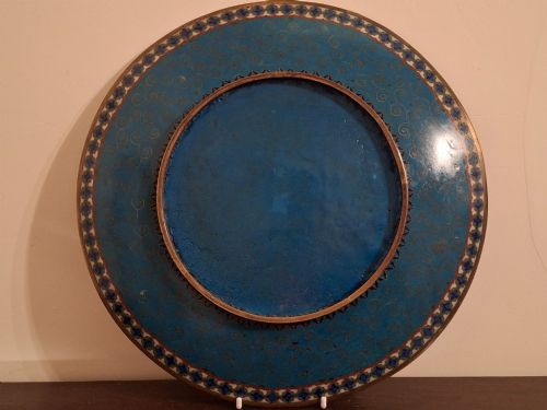 MASTERPIECE JAPANESE CLOISONNE PLATE WITH AUSPICIOUS SYMBOLS CIRCA 1900 - ADDITIONAL PHOTO 13