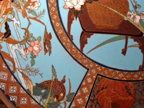 JAPANESE CLOISONNE MEDIUM PLATE FINEST DECORATION CIRCA 1900 - ADDITIONAL PHOTO 9