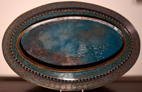 JAPANESE CLOISONNE LARGE IRIS TRAY CIRCA 1870 - ADDITIONAL PHOTO 7