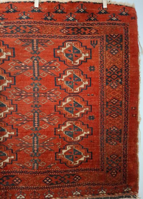 ANTIQUE ERSARI TURKOMAN 15 GUL CHUVAL FACE CIRCA 1900 - ADDITIONAL PHOTO 2