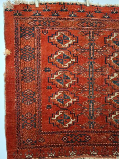 ANTIQUE ERSARI TURKOMAN 15 GUL CHUVAL FACE CIRCA 1900 - ADDITIONAL PHOTO 3