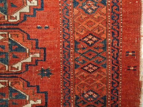 ANTIQUE ERSARI TURKOMAN 15 GUL CHUVAL FACE CIRCA 1900 - ADDITIONAL PHOTO 6