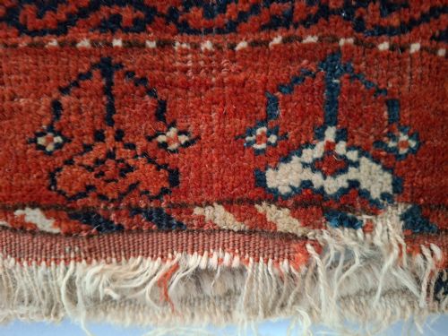 ANTIQUE ERSARI TURKOMAN 15 GUL CHUVAL FACE CIRCA 1900 - ADDITIONAL PHOTO 8