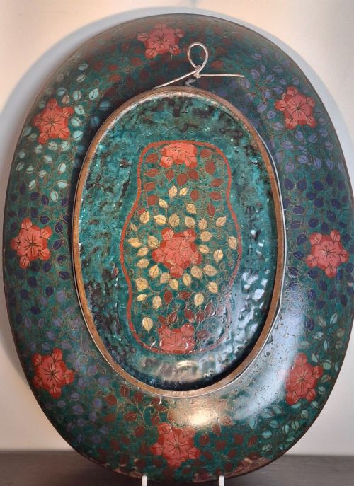 MASTERPIECE JAPANESE CLOISONNE ENAMEL LEAPING KOI TRAY CIRCA 1890 - ADDITIONAL PHOTO 11