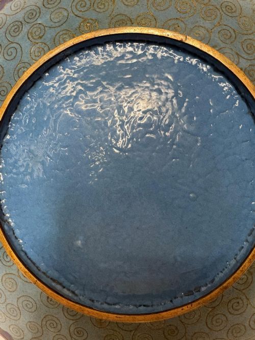 MASTERPIECE JAPANESE CLOISONNE CHARGER CHRYSANTHEMUMS BUTTERFLY AND FROG CIRCA 1890 - ADDITIONAL PHOTO 6