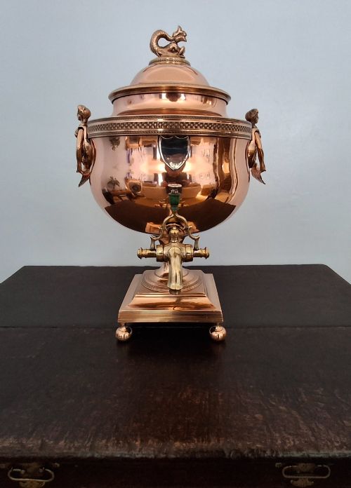 Quality Decorative Copper Brass Samovar / Tea Urn. Dated 1806.
