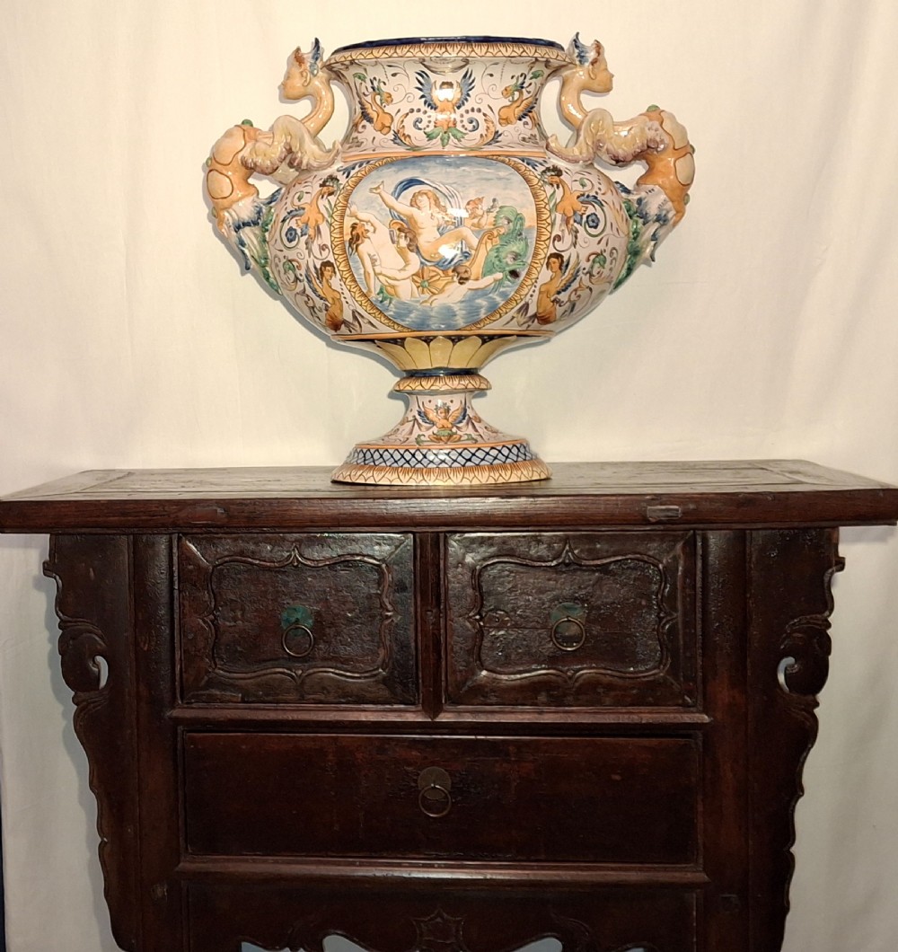 Huge Majolica / Maiolica Centrepiece