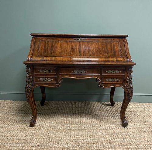 Outstanding Victorian Rococo Rosewood Antique Writing Desk