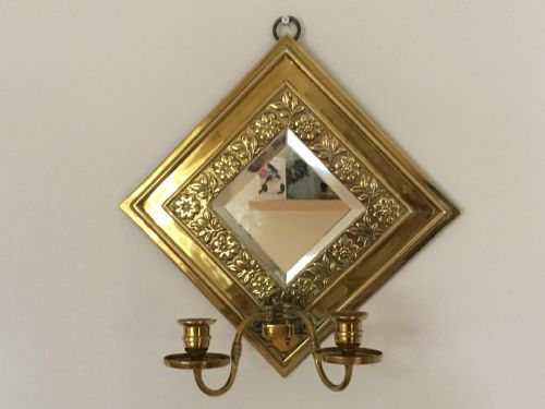 fig 1. Rare Victorian pair of brass girandole mirrors