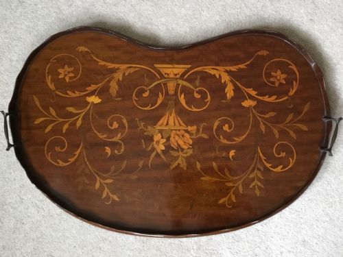 fig 1. Edwardian Sheraton revival inlaid mahogany tray