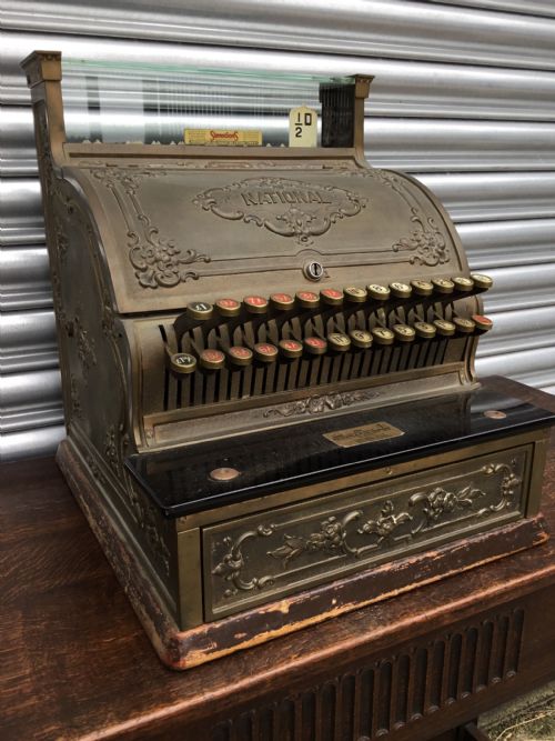 Ornate Brass National Cash Register