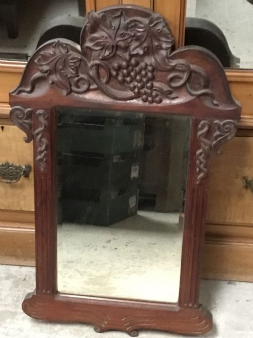 Carved Wall Mirror, Arts & Crafts Style