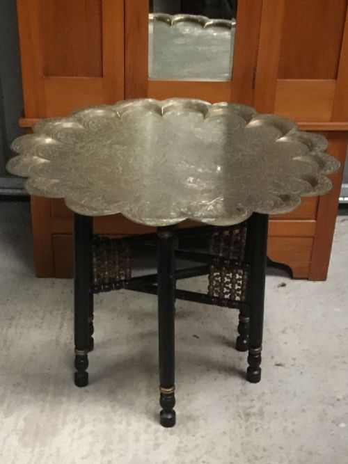 Fascinating Brass Banares Tray & Stand