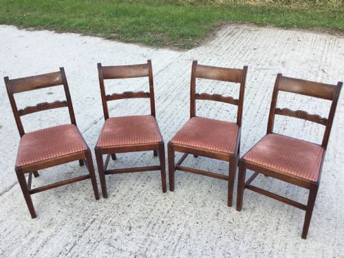 Set of Four Early 19th Century Country Chairs