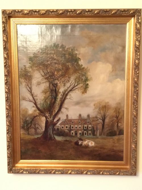 Victorian Country House Landscape in Oils
