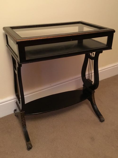 Victorian Bijouterie Table with Lyre Supports