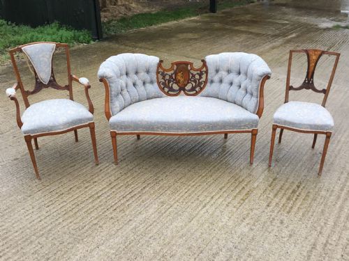 Satinwood Inlaid Salon Suite