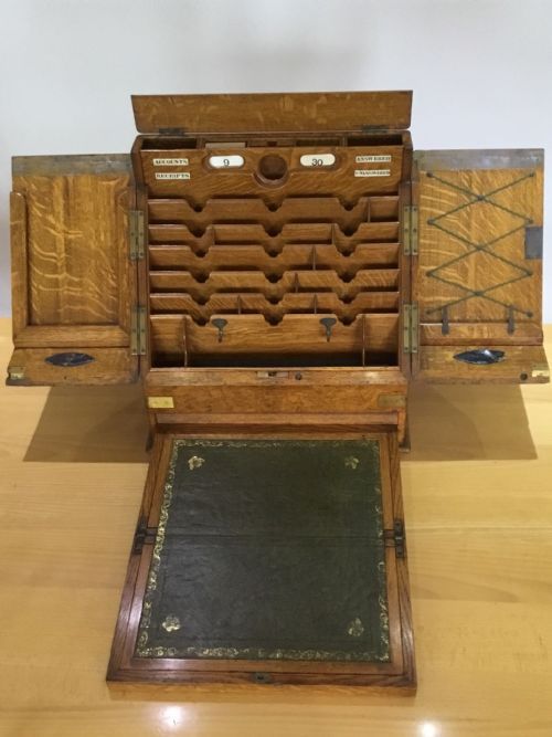 Top Quality Campaign Correspondence Cabinet by Parkins & Gotto, London