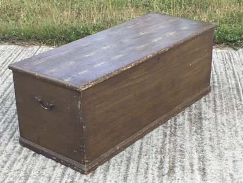 Victorian Pine Blanket Box in “Combed” Grained Finish.