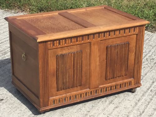 Blonde Oak Ottoman