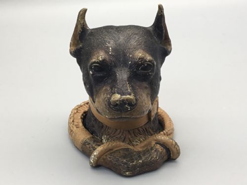 Viennese Cold Painted Doberman Inkwell