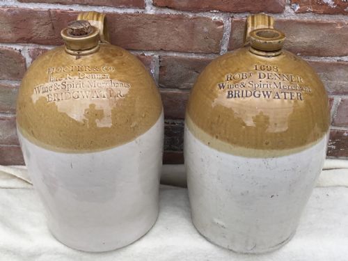 Two Somerset Stoneware Flagons