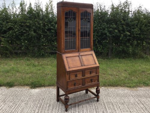 Oak Bureau Bookcase of Quality
