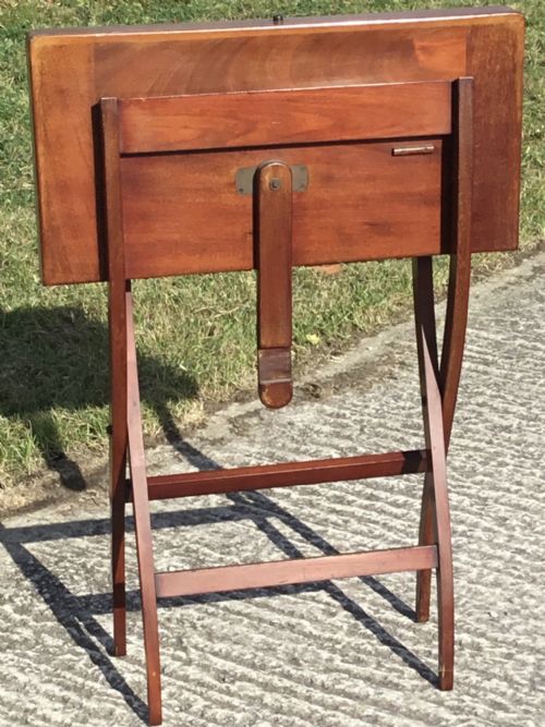 MAHOGANY FOLDING COACHING TABLE FOR RESTORATION - ADDITIONAL PHOTO 1