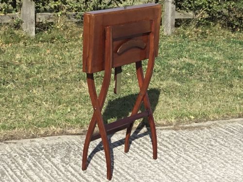MAHOGANY FOLDING COACHING TABLE FOR RESTORATION - ADDITIONAL PHOTO 4