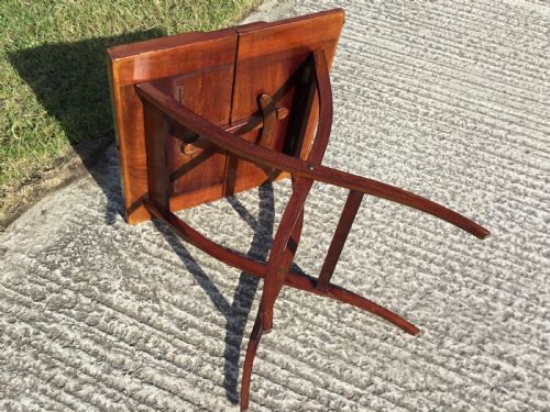 MAHOGANY FOLDING COACHING TABLE FOR RESTORATION - ADDITIONAL PHOTO 9