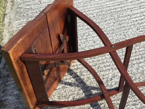 MAHOGANY FOLDING COACHING TABLE FOR RESTORATION - ADDITIONAL PHOTO 10