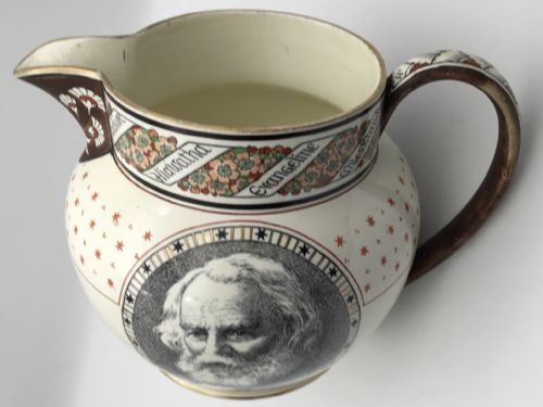 fig 1. Creamware Longfellow Jug by Josiah Wedgwood Circa  1880
