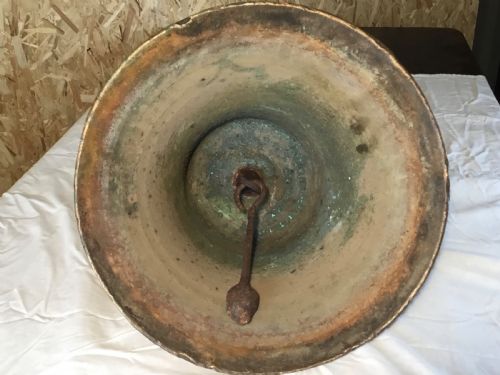 fig 1. Heavy 18” Diameter Bronze Maritime Bell In original condition