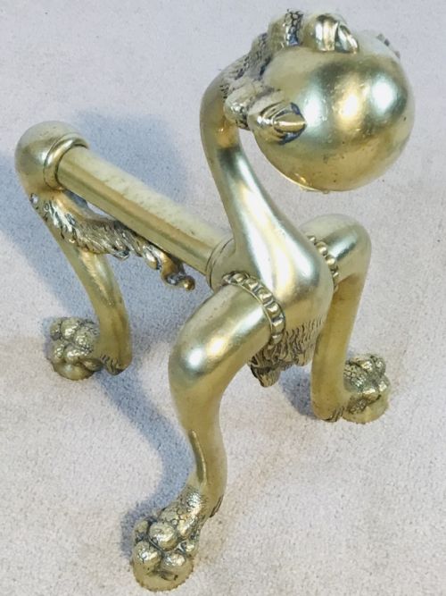RARE BRASS FIRESIDE SUITE OF CLAW BALL DESIGN - ADDITIONAL PHOTO 1